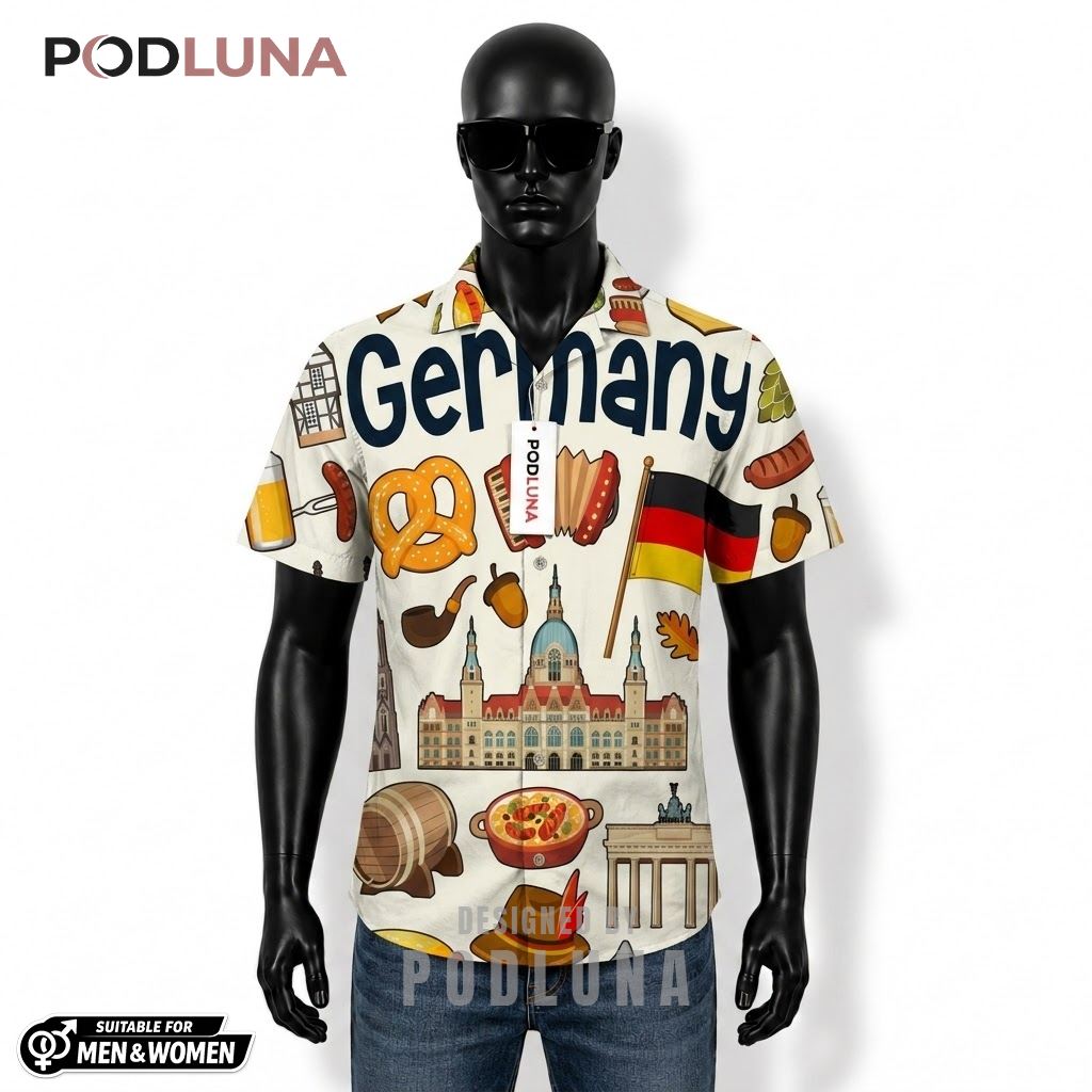 Germany Hawaiian Shirt Landmark Beer Design 1 Germany Hawaiian Shirt Landmark Beer Design 1