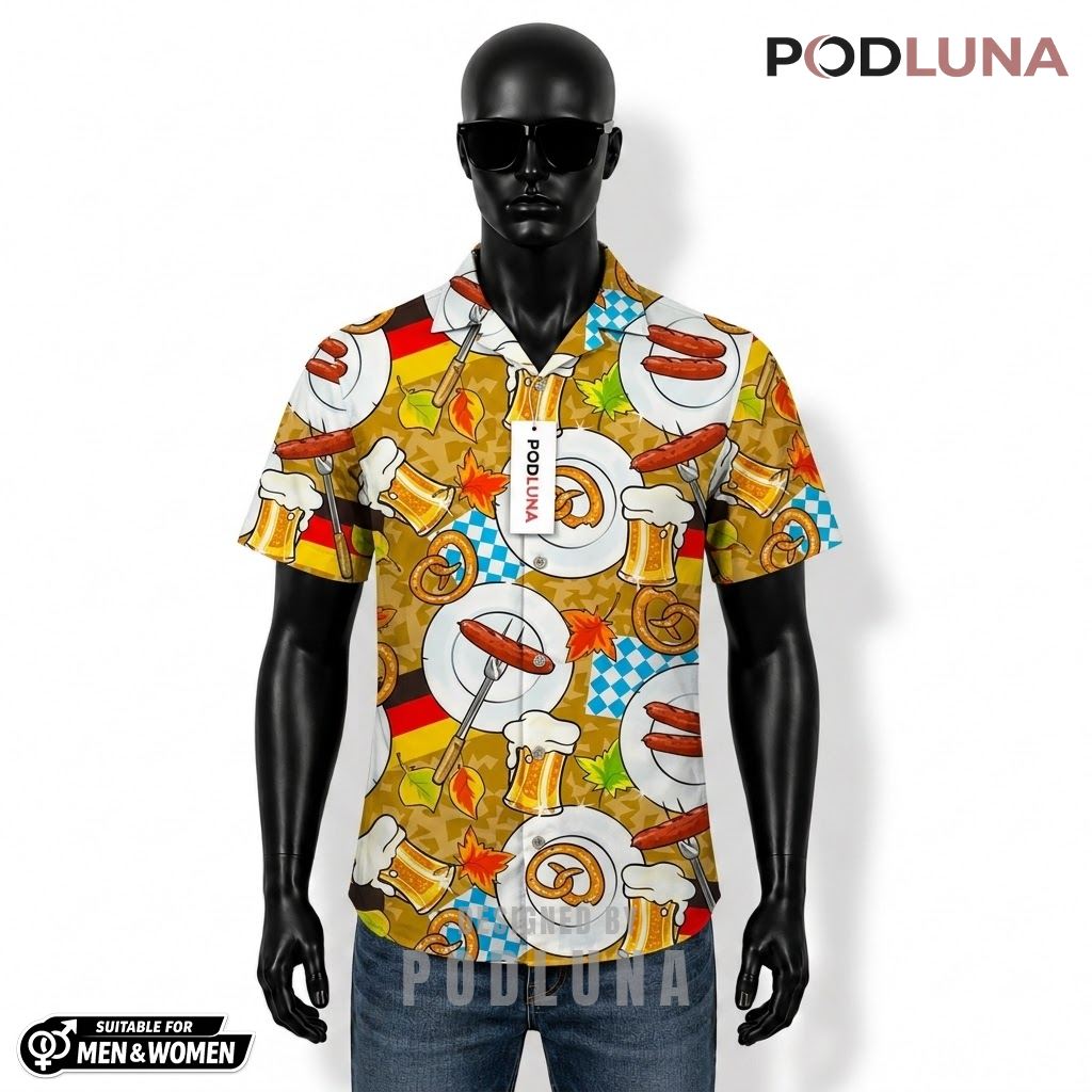 Germany Hawaiian Shirt Sausage Beer Print 1 Germany Hawaiian Shirt Sausage Beer Print 1