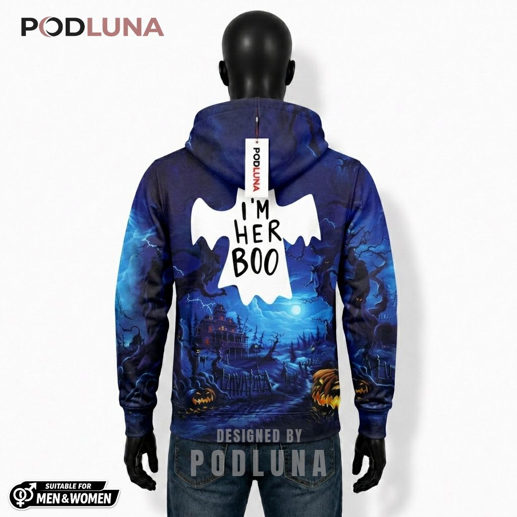 Ghost Halloween 3D Hoodie Im Her Boo Haunted Mansion 2 Ghost Halloween 3D Hoodie Im Her Boo Haunted Mansion 2