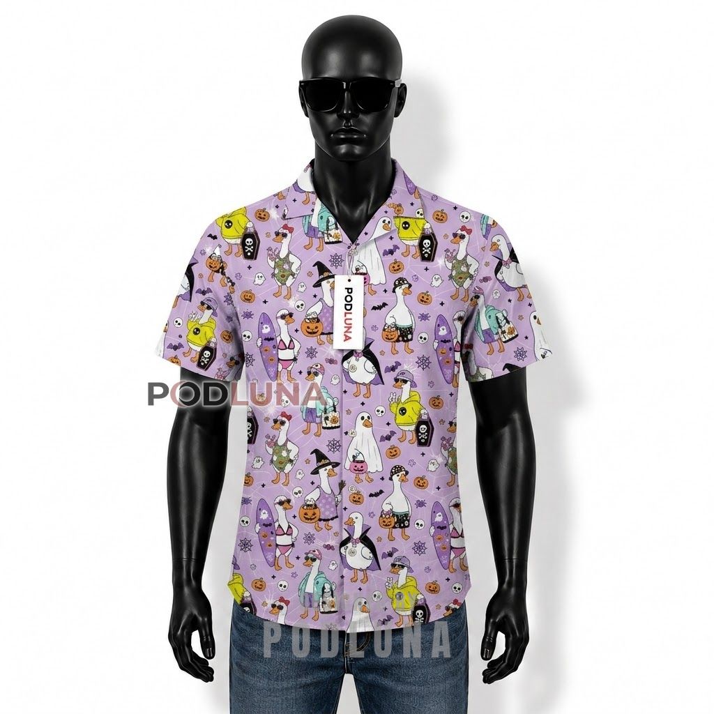 Halloween Costume Duck Beach Hawaiian Shirt Front
