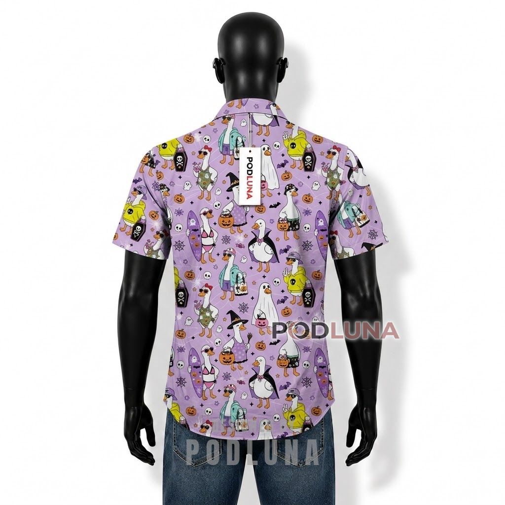 Halloween Costume Duck Beach Hawaiian Shirt Back Halloween Costume Duck Beach Hawaiian Shirt Back