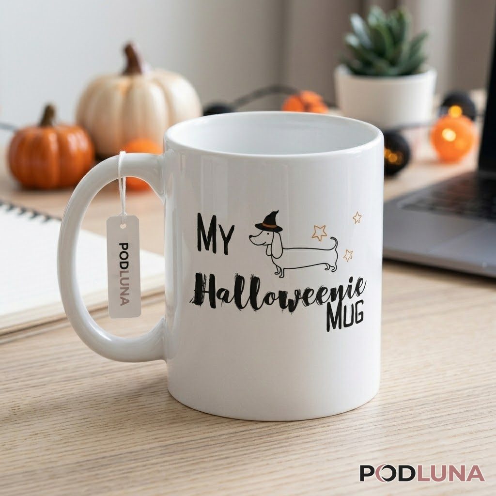 Halloween Dog Mug My Halloweenie Funny Dachshund Witch 2 Halloween Dog Mug My Halloweenie Funny Dachshund Witch 2