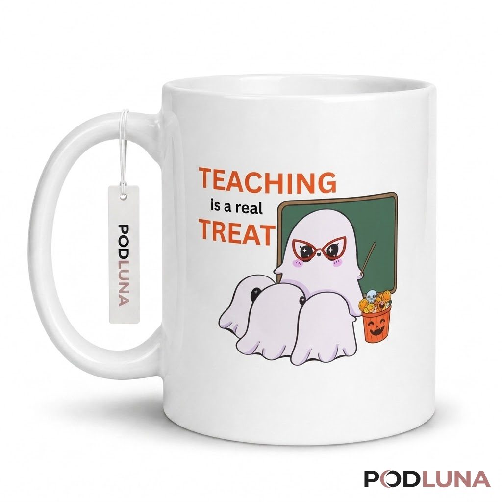 Halloween Ghost Mug Teaching Is A Real Treat Teacher 1