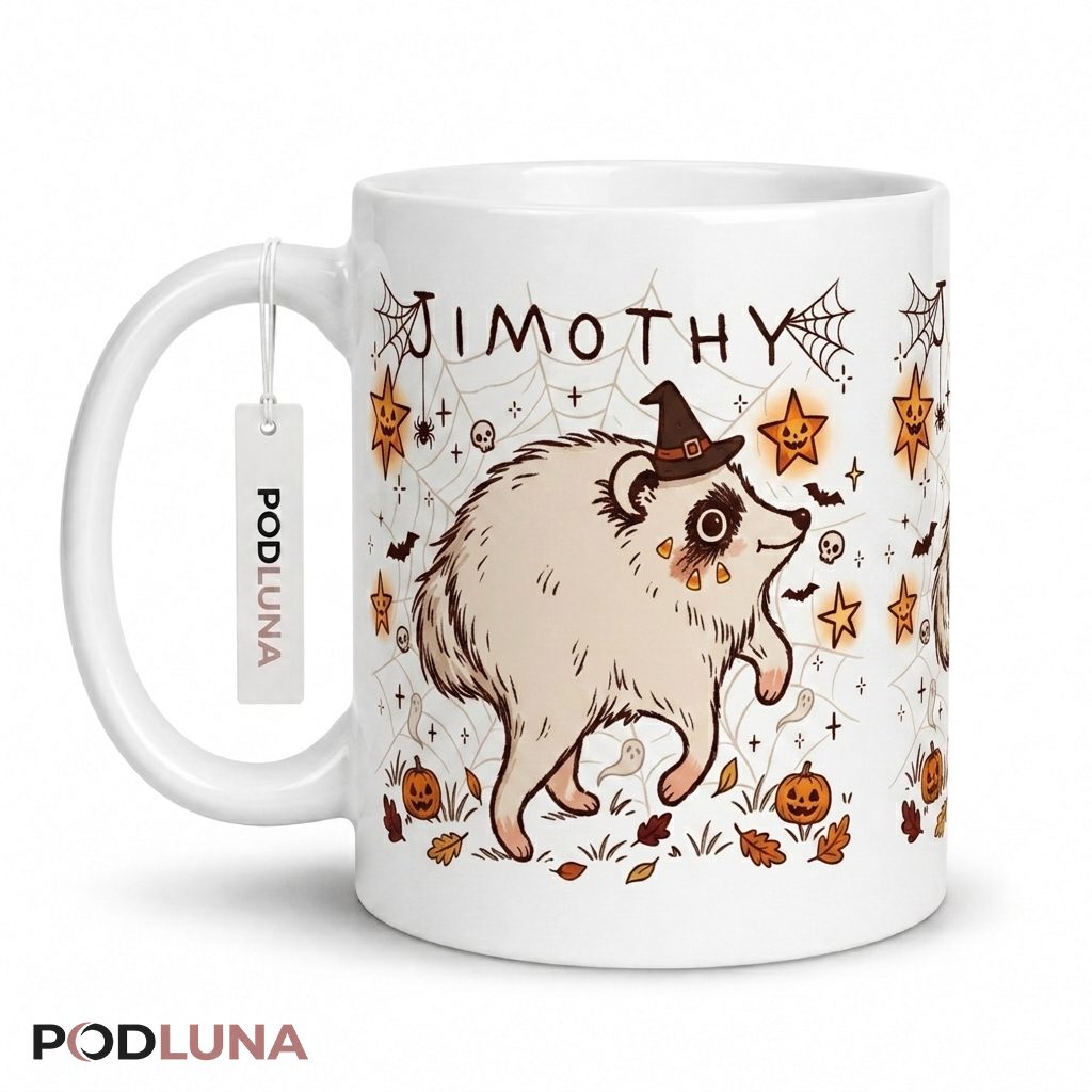Halloween Mug Jimothy Opossum Witch Hat Spooky Cute 1