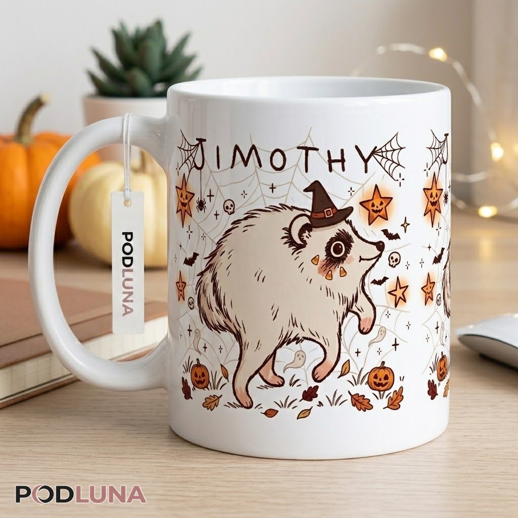Halloween Mug Jimothy Opossum Witch Hat Spooky Cute 2 Halloween Mug Jimothy Opossum Witch Hat Spooky Cute 2