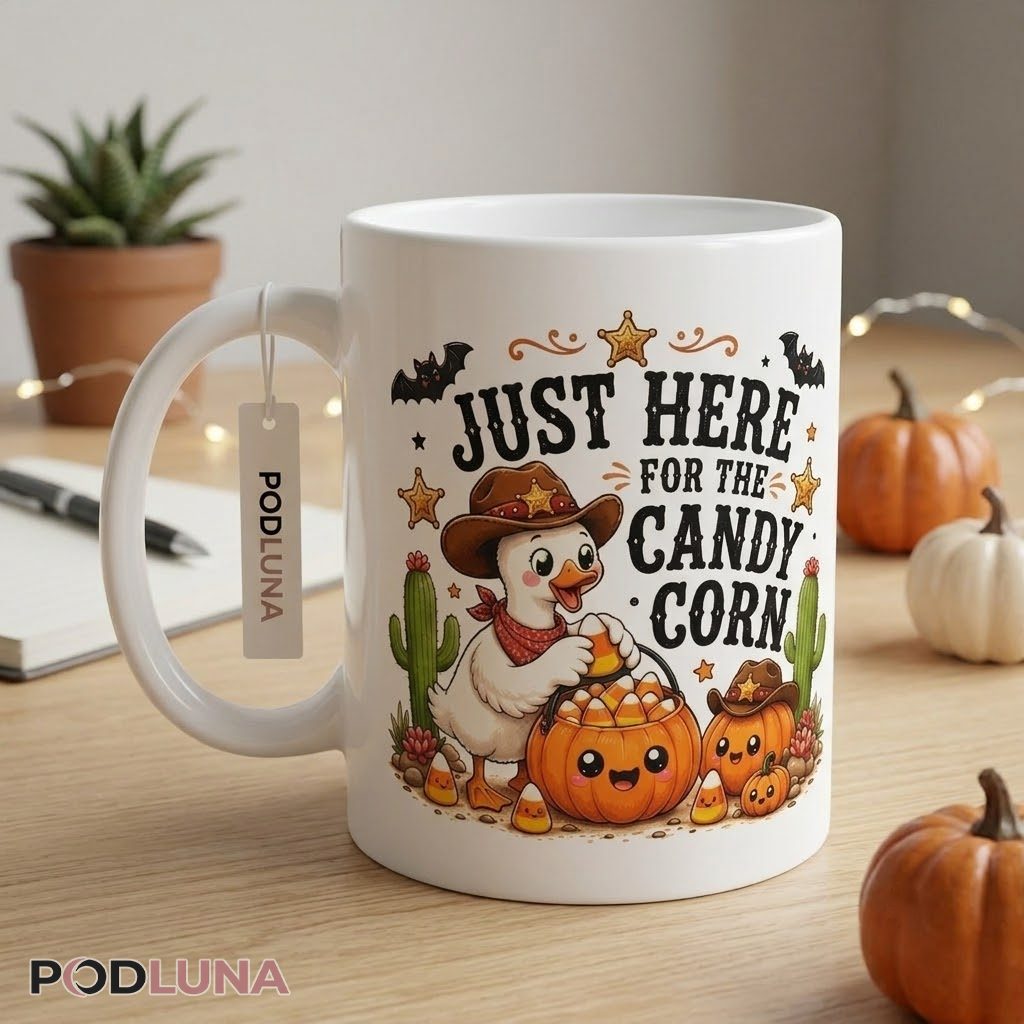 Halloween Pumpkin Mug Just Here For The Candy Corn 2 Halloween Pumpkin Mug Just Here For The Candy Corn 2