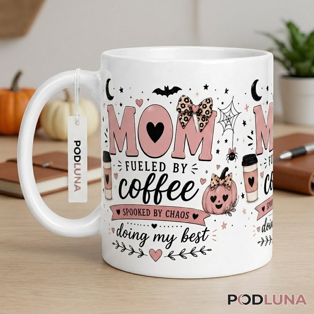 Halloween Pumpkin Mug Mom Fueled By Coffee Spooked 2 Halloween Pumpkin Mug Mom Fueled By Coffee Spooked 2