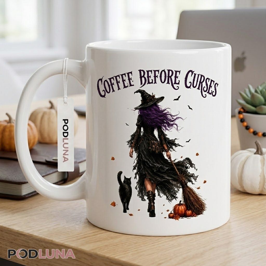 Halloween Witch Mug Coffee Before Curses Black Cat 2 Halloween Witch Mug Coffee Before Curses Black Cat 2
