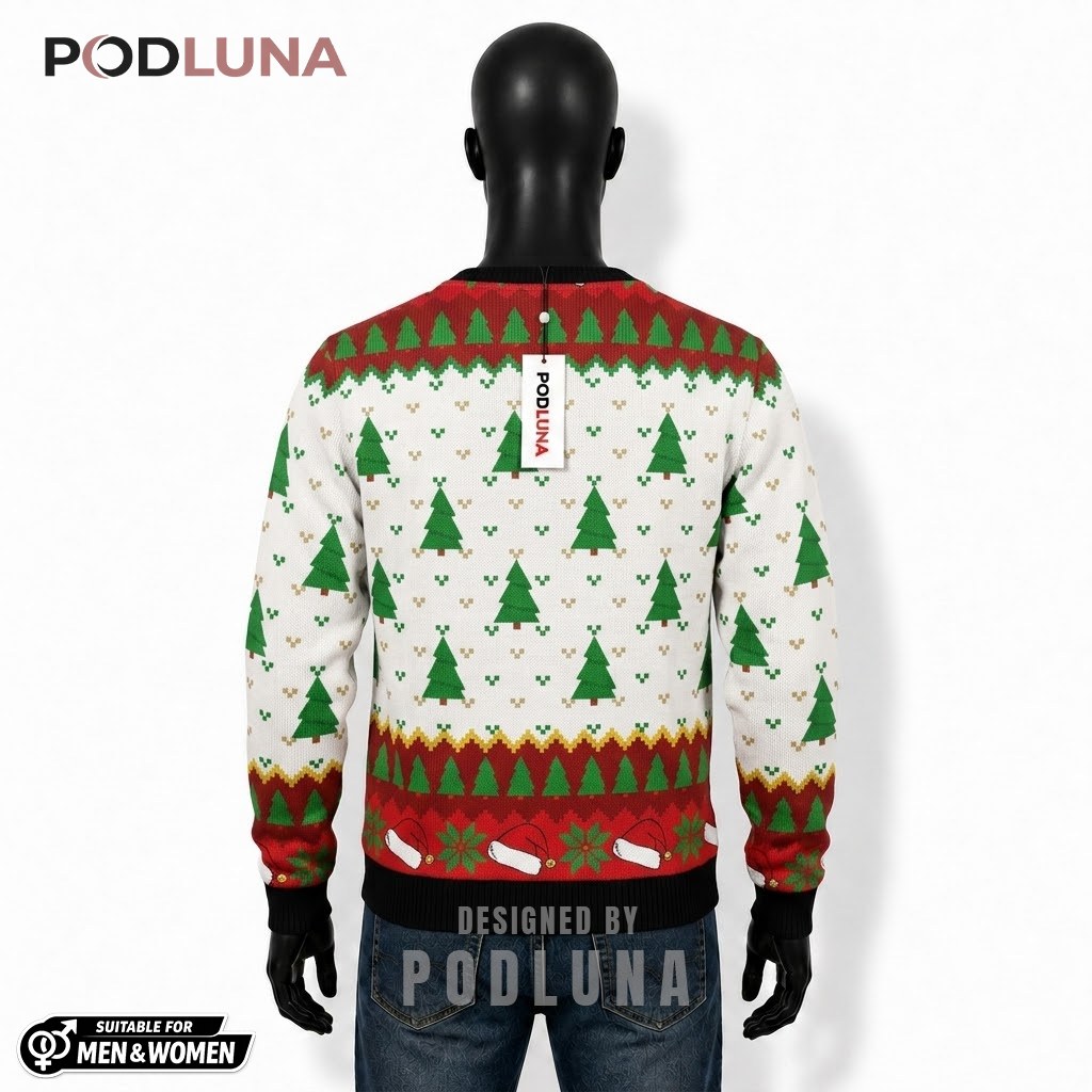 Jesus Ugly Christmas Sweater Birthday Boy Santa Back Jesus Ugly Christmas Sweater Birthday Boy Santa Back