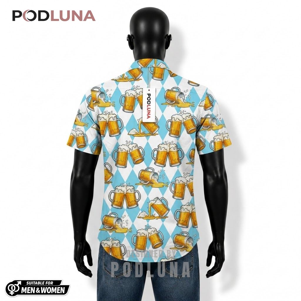 Mug Beer Hawaiian Shirt Diamond Cheers Pattern Back Mug Beer Hawaiian Shirt Diamond Cheers Pattern Back
