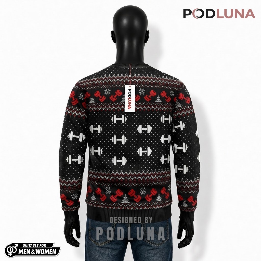 Muscle Santa Ugly Christmas Sweater North Swole Back Muscle Santa Ugly Christmas Sweater North Swole Back
