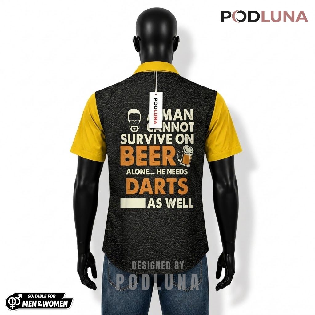 Personalized Beer Hawaiian Shirt Man Cannot Survive Alone Quote Pattern Back Personalized Beer Hawaiian Shirt Man Cannot Survive Alone Quote Pattern Back