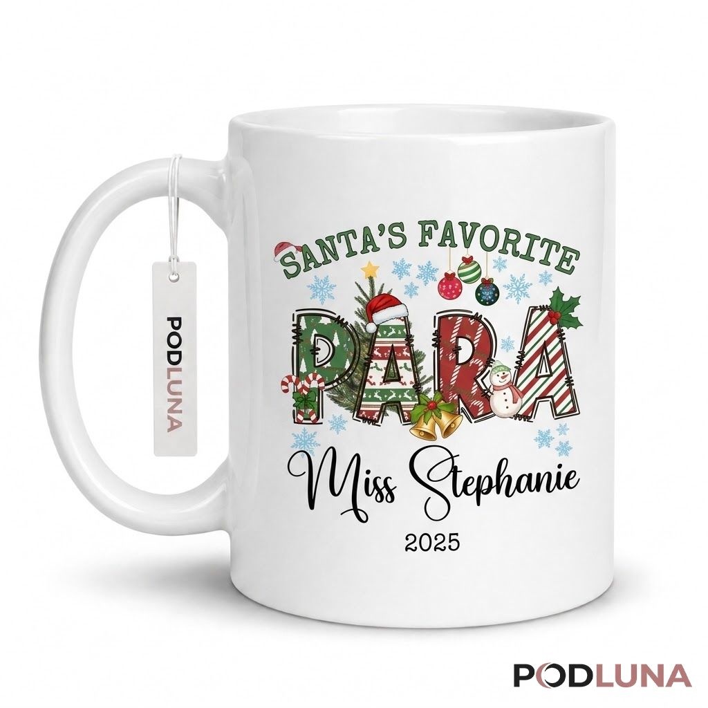 Personalized Christmas Mug Watercolor Pine Tree Forest Coffee Cup Personalized Christmas Mug Watercolor Pine Tree Forest Coffee Cup