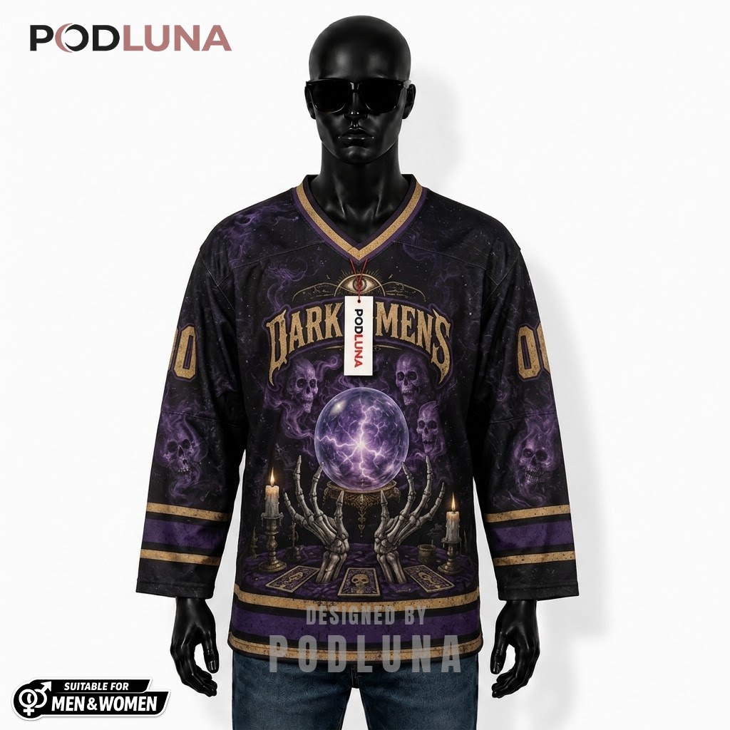 Personalized Dark Omens Halloween Hockey Jersey 1