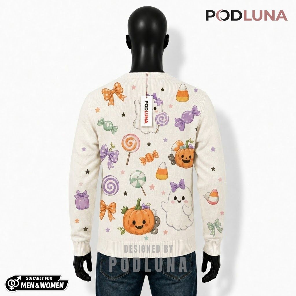 Personalized Halloween Cardigan Ghost Candy Pumpkin Bow Tie 2 Personalized Halloween Cardigan Ghost Candy Pumpkin Bow Tie 2