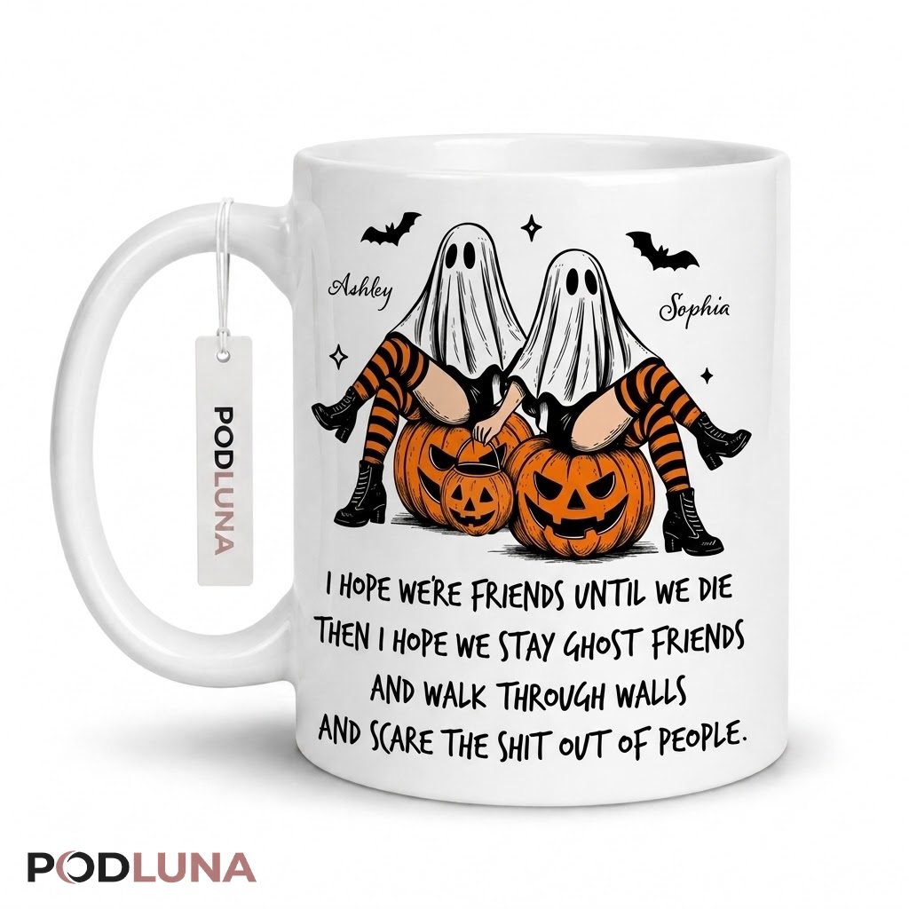 Personalized Halloween Ghost Mug Ghost Friends Funny 1