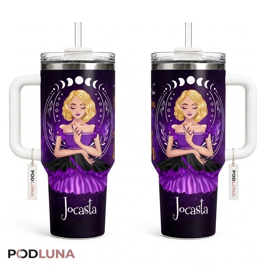 Personalized Witch Halloween Tumbler 40oz All Year Quote Design