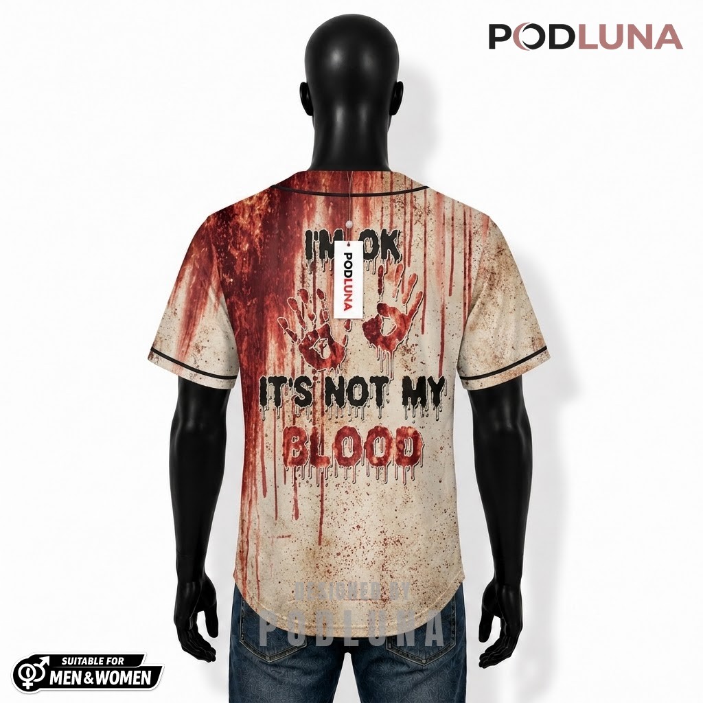 Problem Solved Baseball Jersey Halloween Bloody Blood 2 Problem Solved Baseball Jersey Halloween Bloody Blood 2