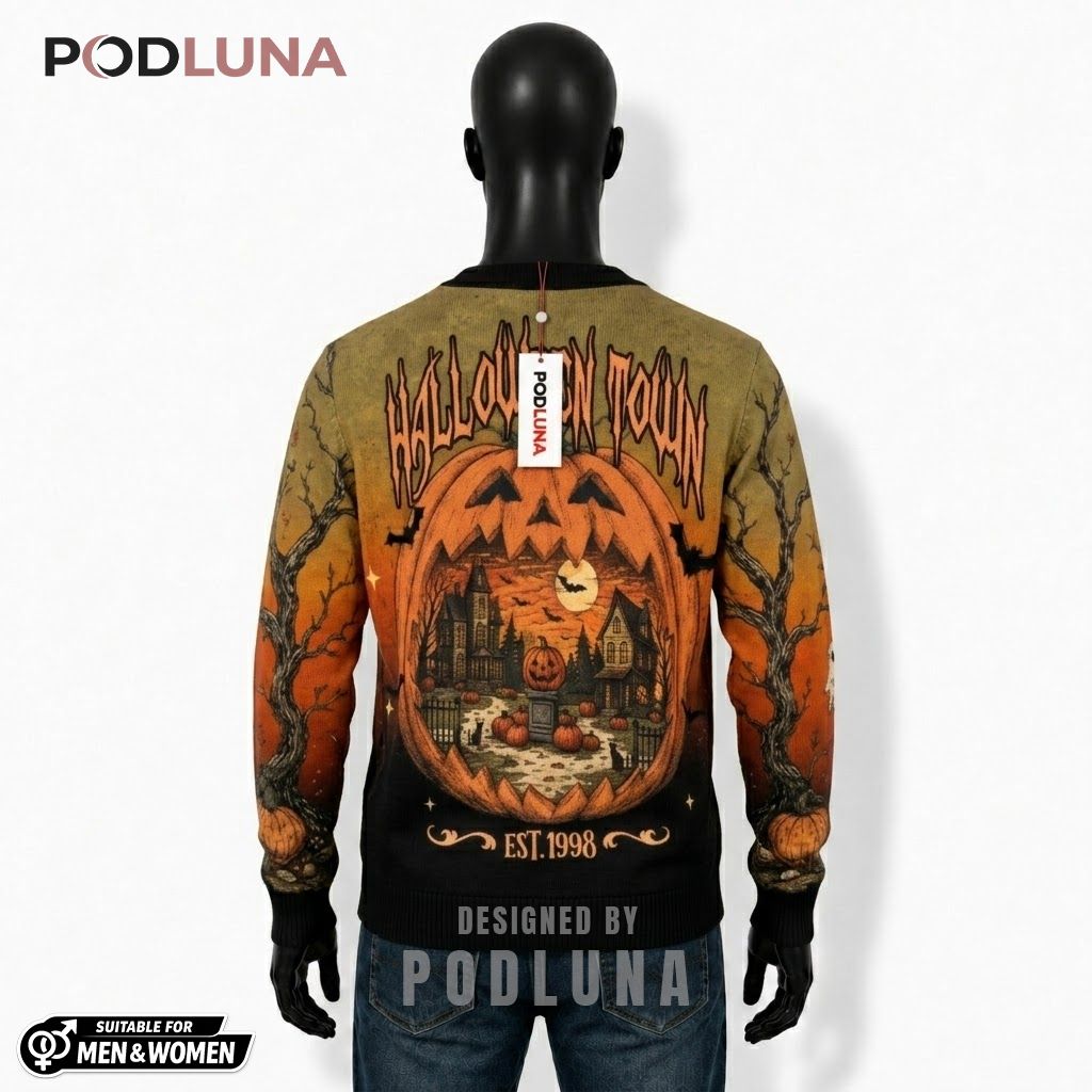 Pumpkin Halloween Cardigan Haunted House Graveyard 2 Pumpkin Halloween Cardigan Haunted House Graveyard 2