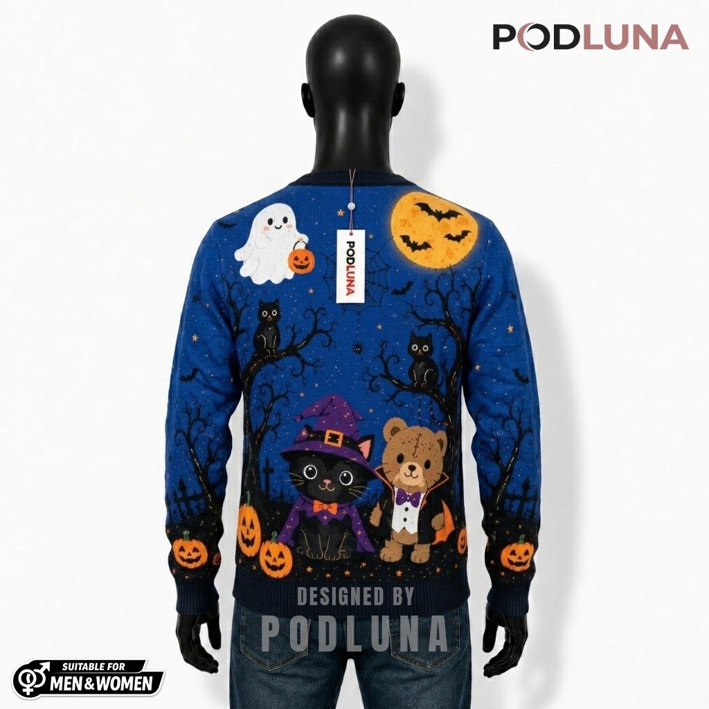Royal Halloween Cardigan Ghost Teddy Bear 2 Royal Halloween Cardigan Ghost Teddy Bear 2