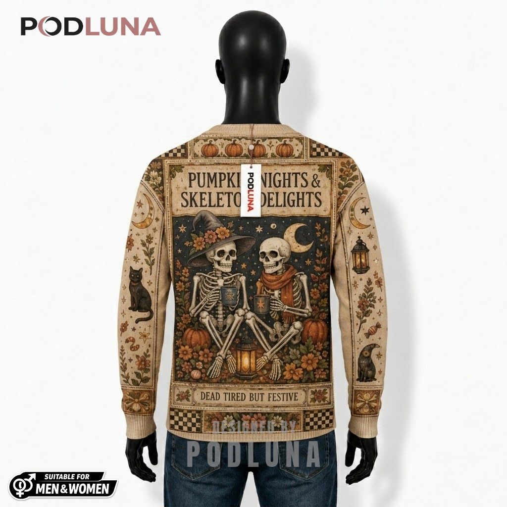 Skeleton Halloween Cardigan Pumpkin Nights Autumn 2 Skeleton Halloween Cardigan Pumpkin Nights Autumn 2