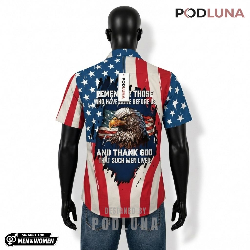 Some Gave All Patriotic Hawaiian Shirt Eagle Memorial Print Back Some Gave All Patriotic Hawaiian Shirt Eagle Memorial Print Back