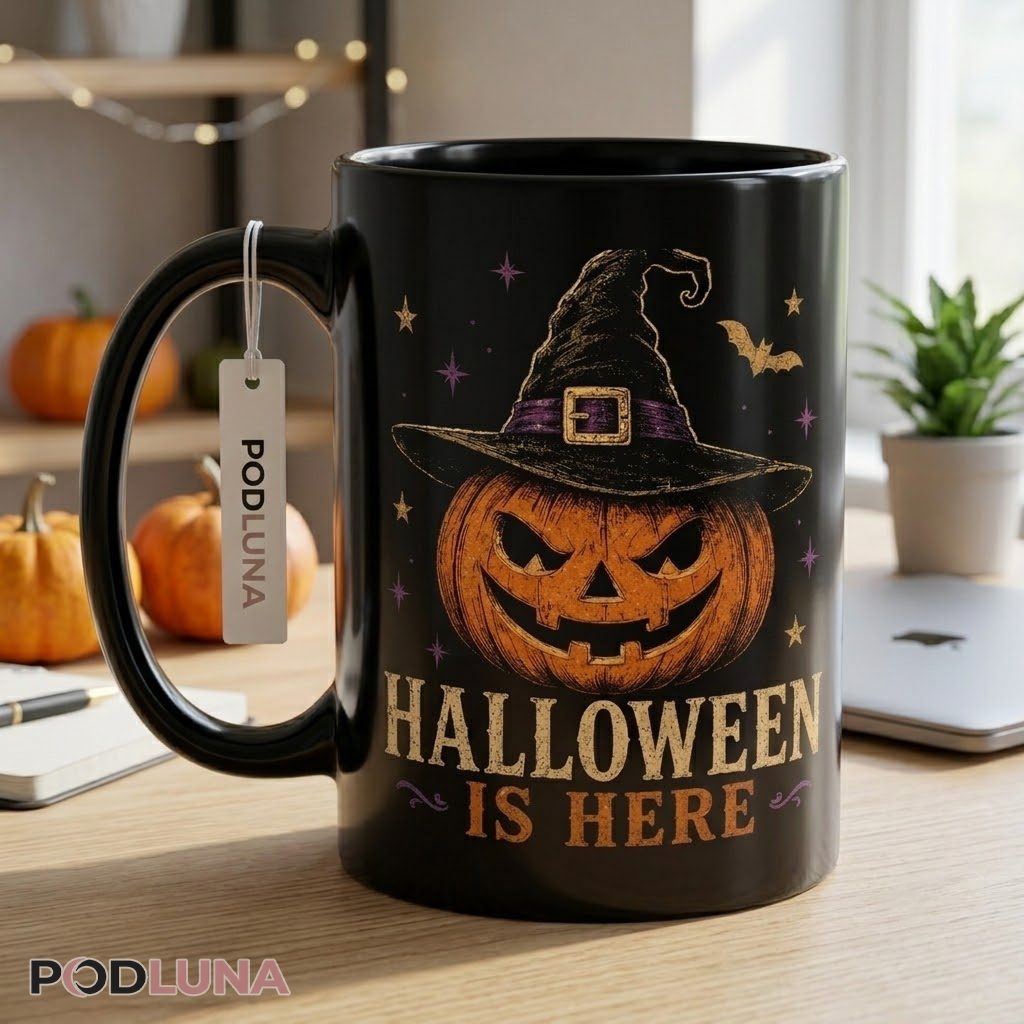 Vintage Halloween Mug Witch Pumpkin Halloween Is Here Coffee Mug 2 Vintage Halloween Mug Witch Pumpkin Halloween Is Here Coffee Mug 2