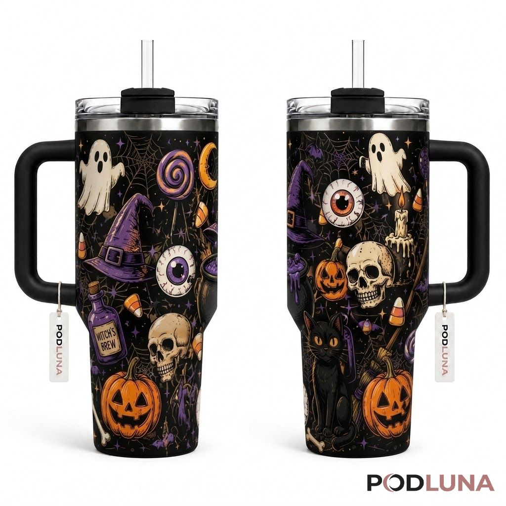 Witches Sippin Halloween Tumbler 40oz Spooky Era Boo Crew Design Witches Sippin Halloween Tumbler 40oz Spooky Era Boo Crew Design