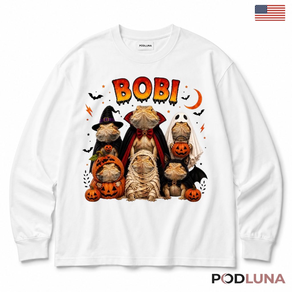 Bearded Dragon Halloween Long Sleeve Spooky Cute Lizard Costume Bearded Dragon Halloween Long Sleeve Spooky Cute Lizard Costume