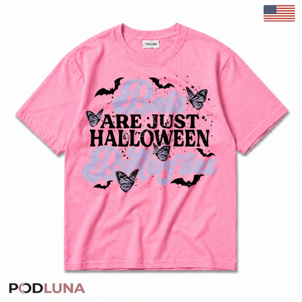 Butterfly Halloween T-Shirt Spooky Bat Insect Cute Gift