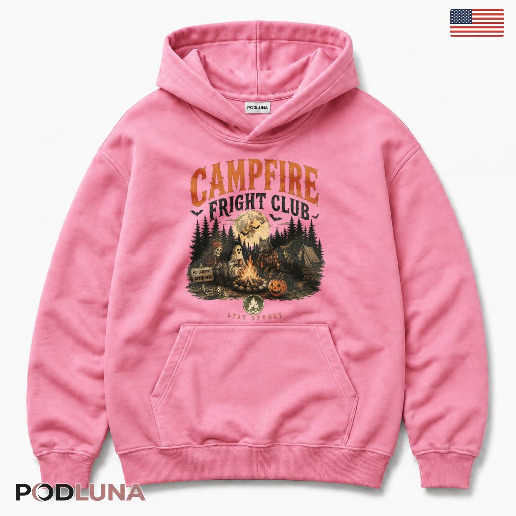 Camping Halloween Hoodie Spooky Campfire Night Party Gift Camping Halloween Hoodie Spooky Campfire Night Party Gift