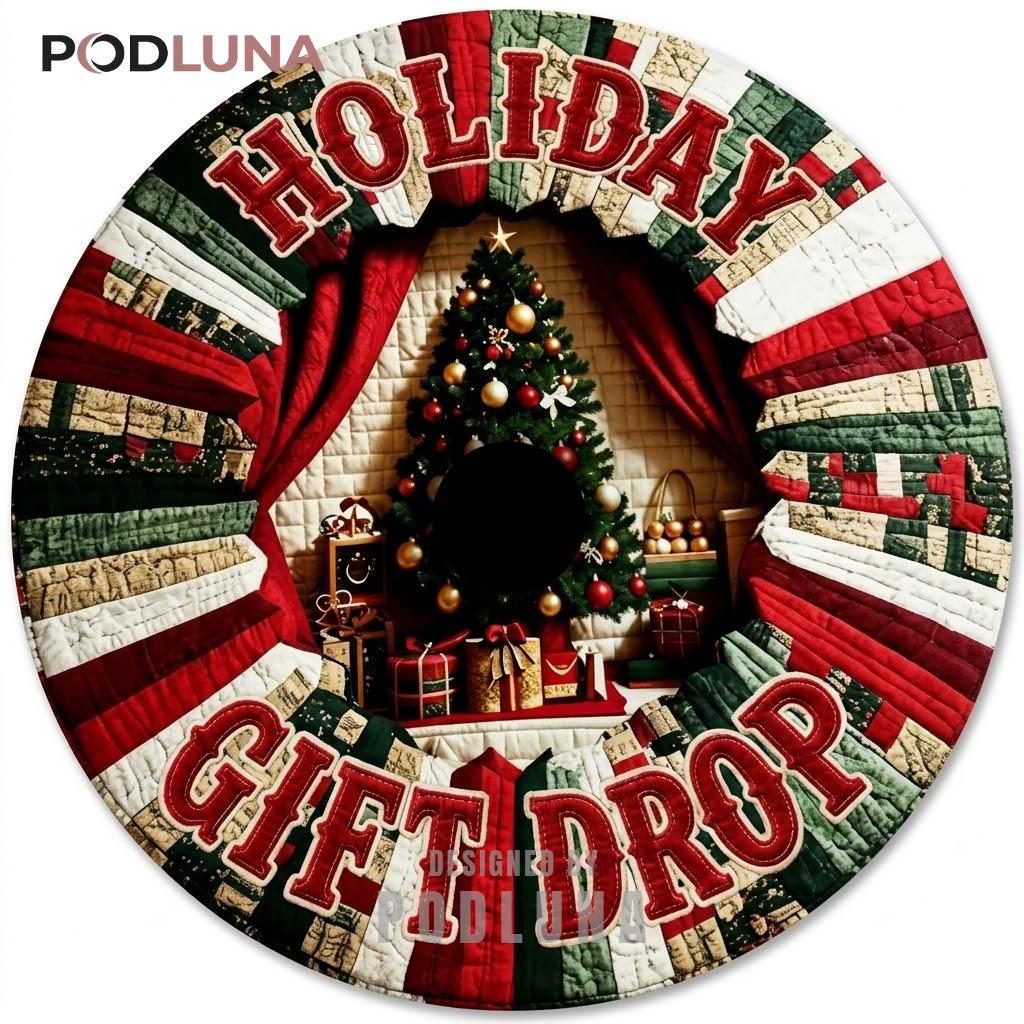 Christmas Tree 3D Rug Curtain Stage Gift Reveal