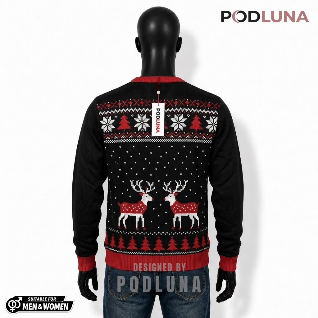 Custom Name Ugly Halloween Sweater Skeleton Dancing Christmas Tree Back Custom Name Ugly Halloween Sweater Skeleton Dancing Christmas Tree Back