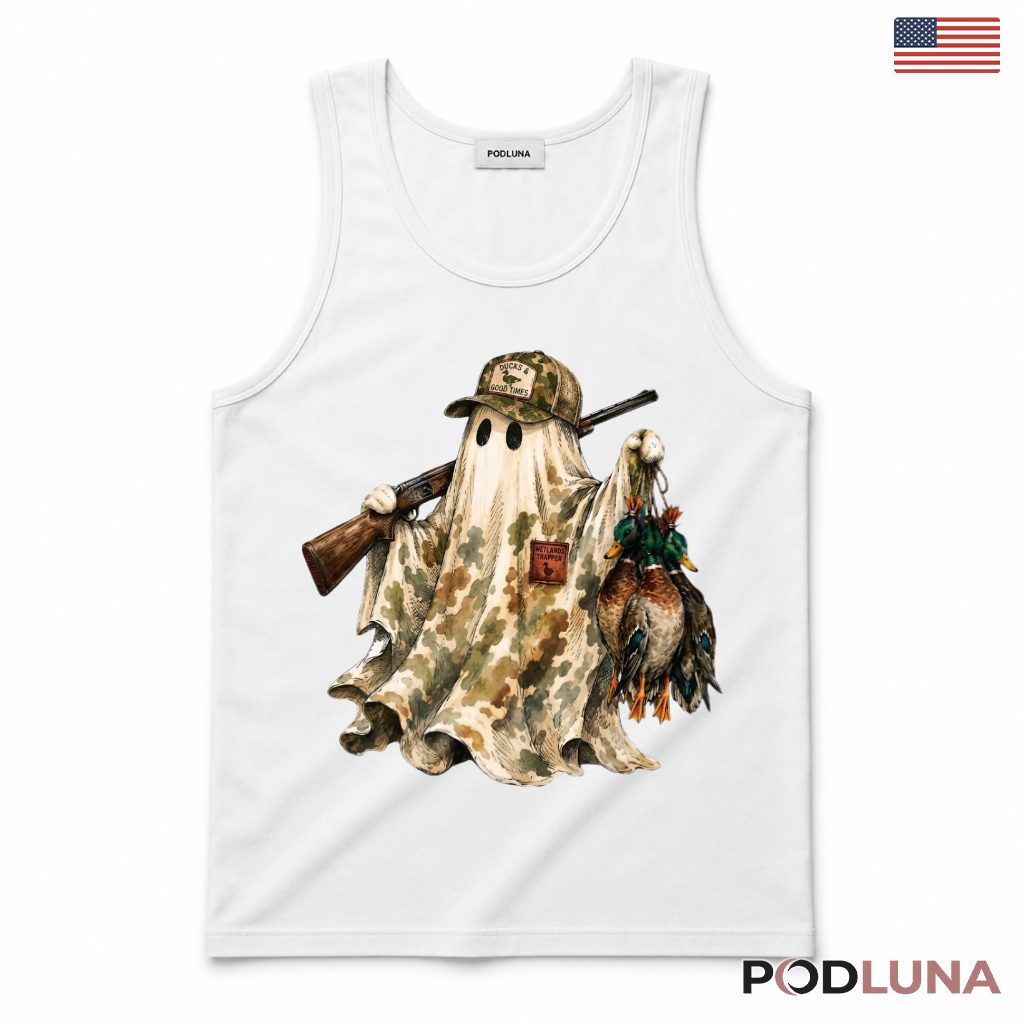 Duck Hunting Ghost Halloween Tank Top Spooky Hunter Apparel Duck Hunting Ghost Halloween Tank Top Spooky Hunter Apparel