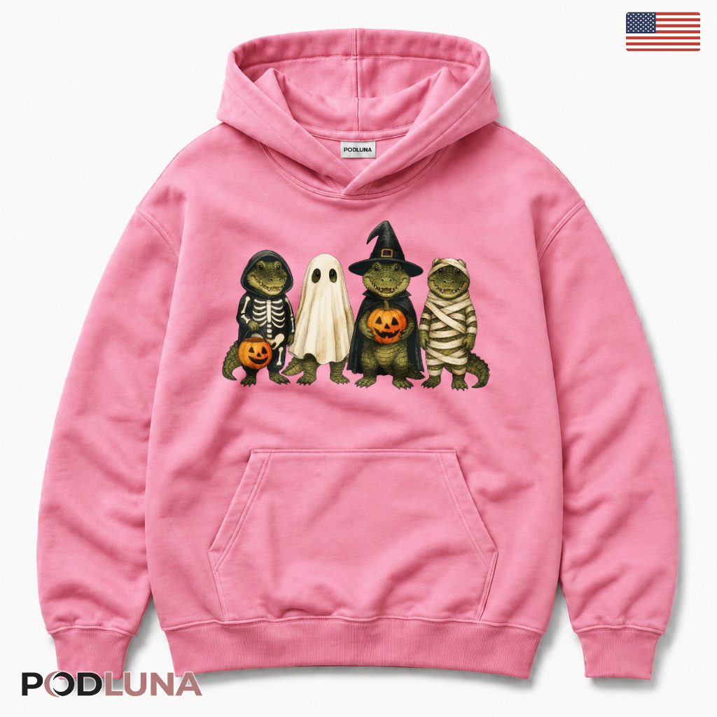 Halloween Alligators Hoodie Spooky Costume Animal Halloween Alligators Hoodie Spooky Costume Animal