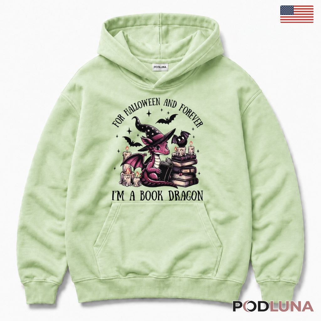 Halloween Book Dragon Hoodie Reading Cute Fantasy Halloween Book Dragon Hoodie Reading Cute Fantasy