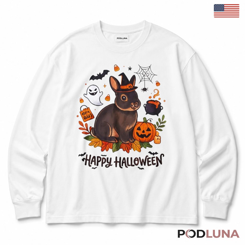 Halloween Bunny Witch Hat Long Sleeve Cute Rabbit Pumpkin Halloween Bunny Witch Hat Long Sleeve Cute Rabbit Pumpkin