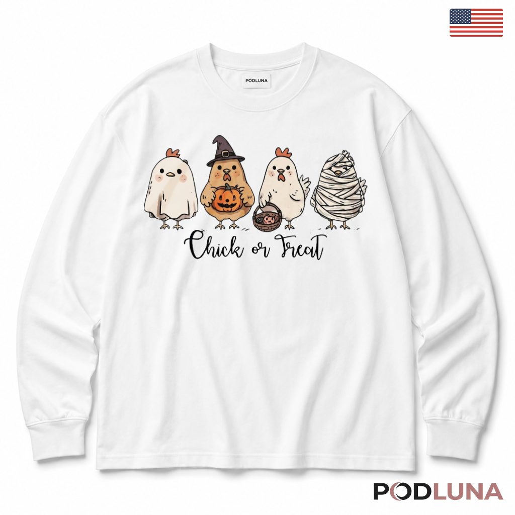 Halloween Chickens Long Sleeve Chick Or Treat Costume Halloween Chickens Long Sleeve Chick Or Treat Costume