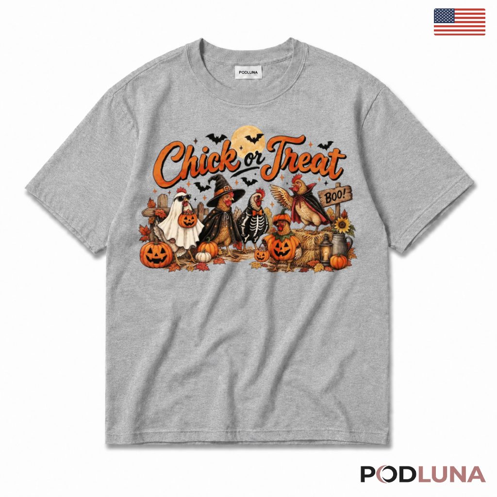 Halloween Chickens T-Shirt Chick Or Treat Spooky Farm