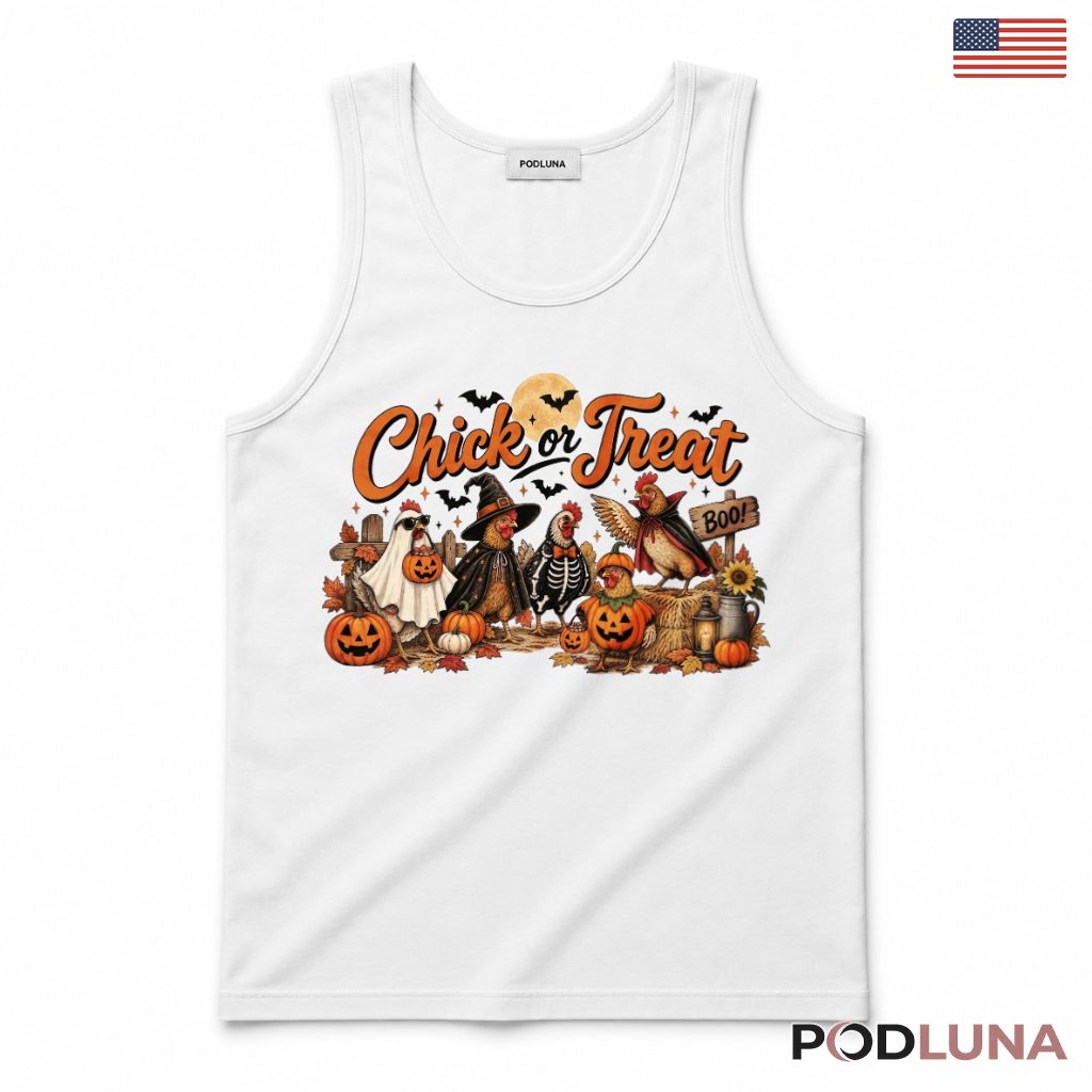 Halloween Chickens Tank Top Chick Or Treat Spooky Farm Halloween Chickens Tank Top Chick Or Treat Spooky Farm