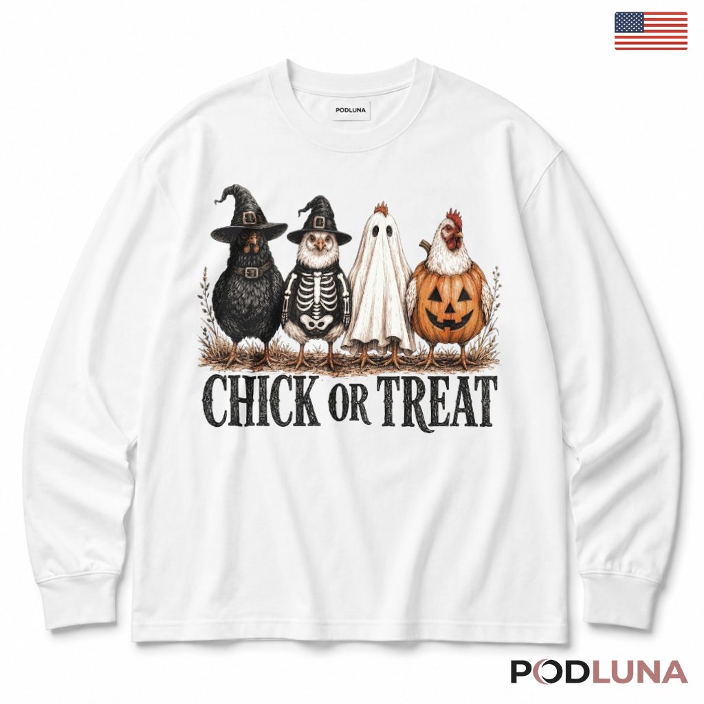 Halloween Chickens Long Sleeve Spooky Costume Farm Animal Halloween Chickens Long Sleeve Spooky Costume Farm Animal