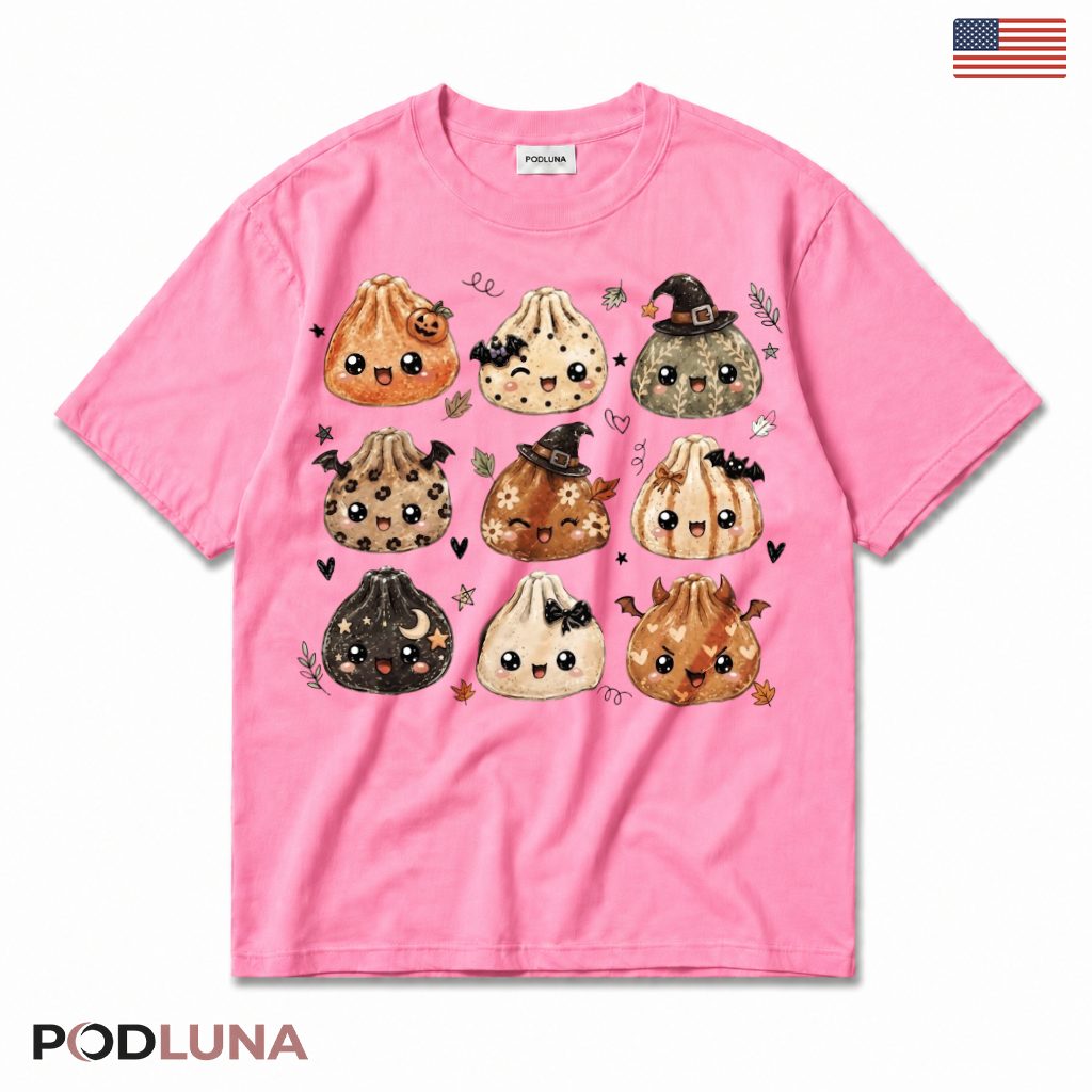 Halloween Dumplings T-Shirt Cute Spooky Food Dumpling