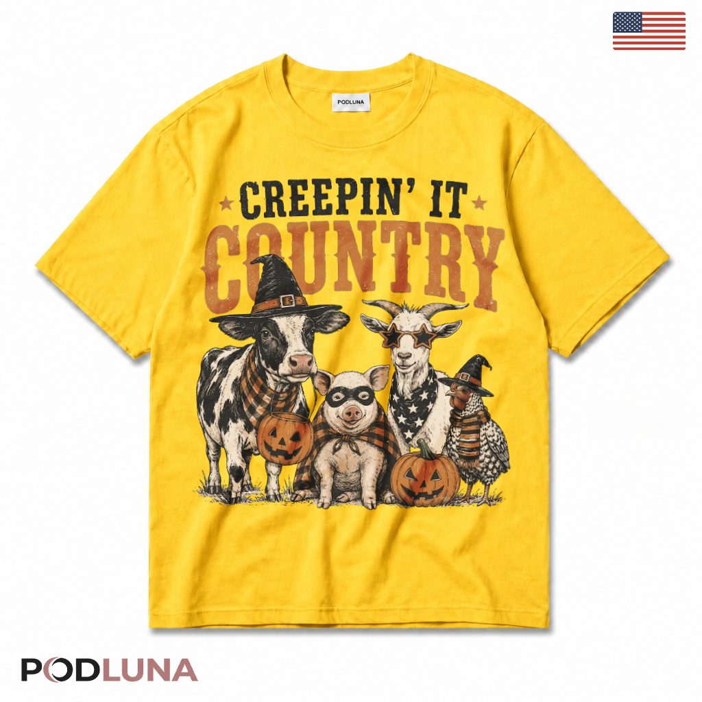 Halloween Farm Animals T-Shirt Spooky Country Costume
