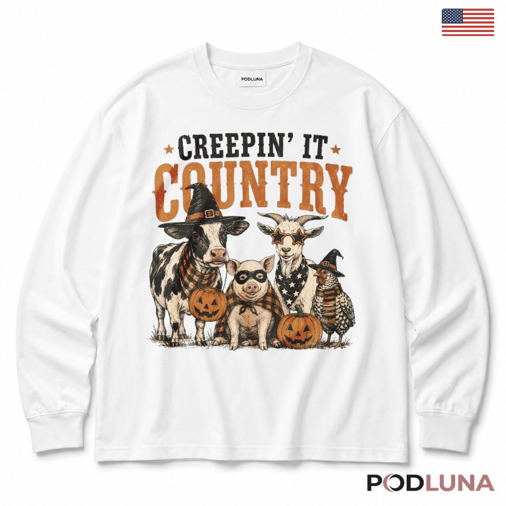 Halloween Farm Animals Long Sleeve Spooky Country Costume Halloween Farm Animals Long Sleeve Spooky Country Costume