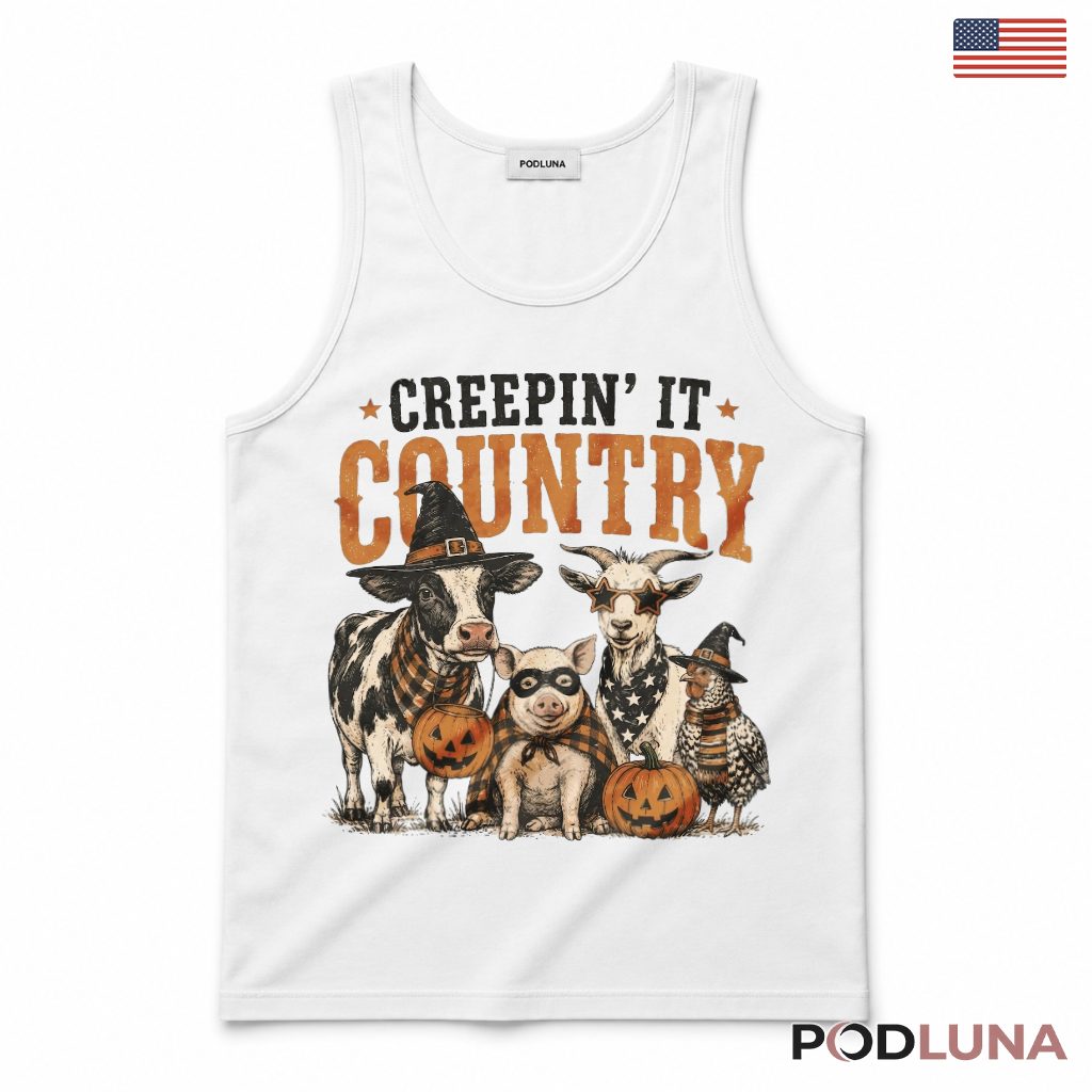Halloween Farm Animals Tank Top Spooky Country Costume Halloween Farm Animals Tank Top Spooky Country Costume