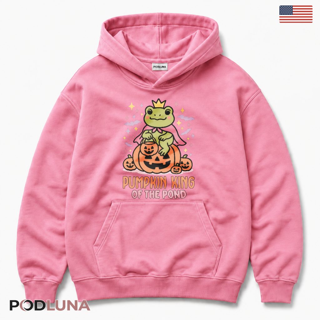Halloween Frog King Hoodie Pumpkin King Of The Pond Halloween Frog King Hoodie Pumpkin King Of The Pond