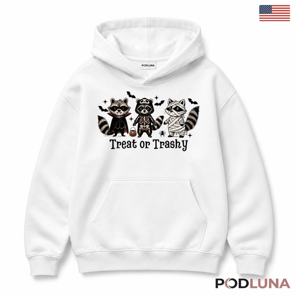 Halloween Raccoon Hoodie Spooky Trashy Costume Party Halloween Raccoon Hoodie Spooky Trashy Costume Party