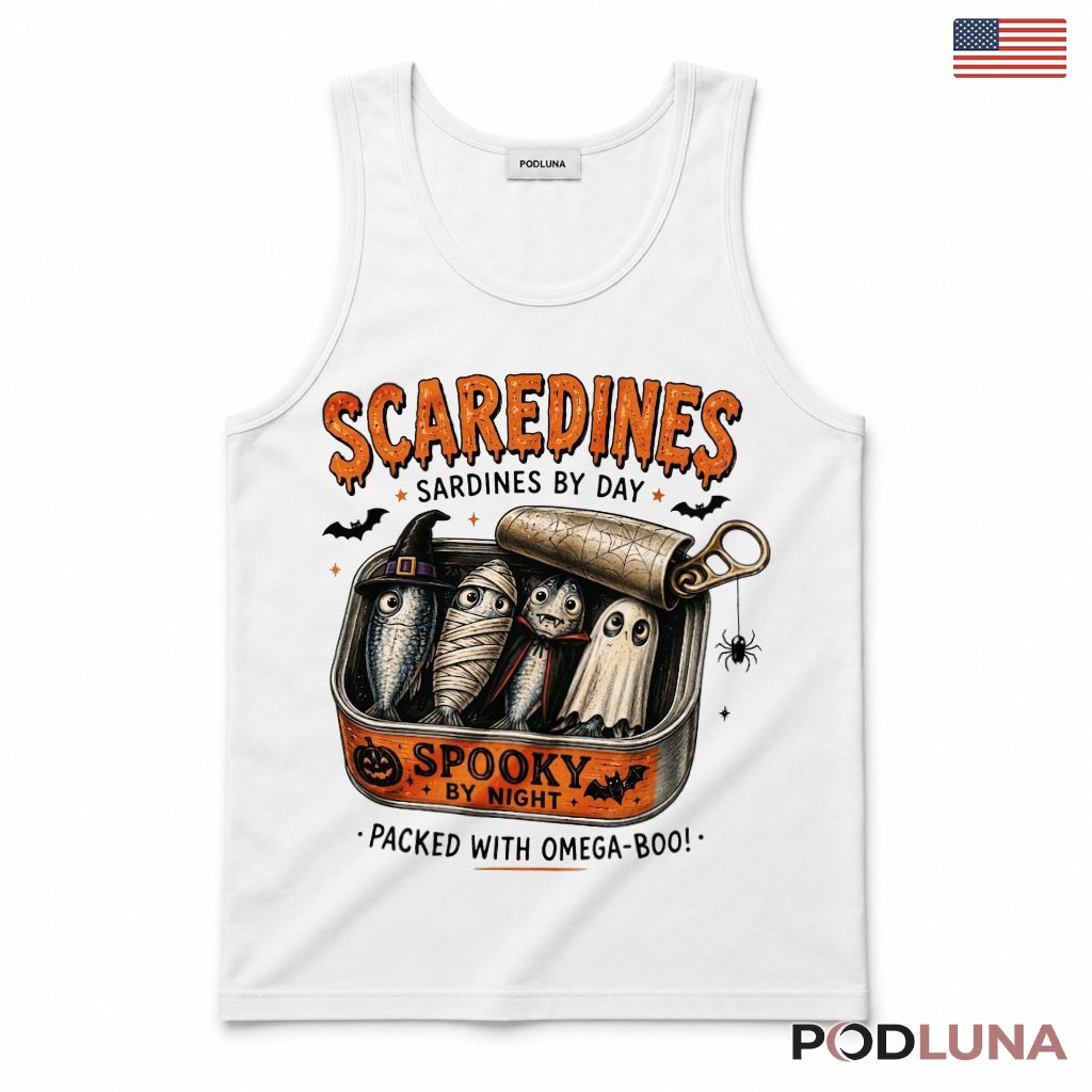 Halloween Sardines Tank Top Spooky Cute Animal Costume Halloween Sardines Tank Top Spooky Cute Animal Costume