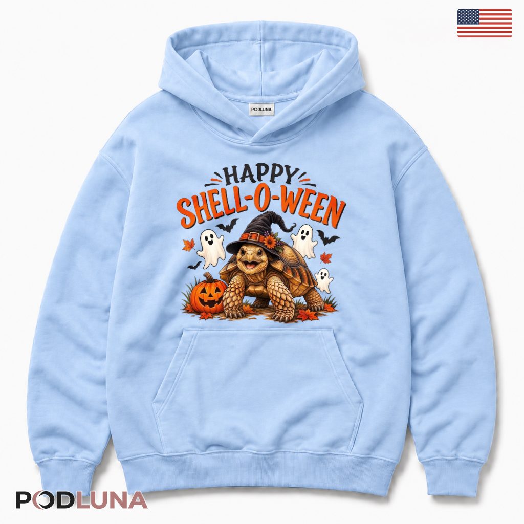 Halloween Tortoise Hoodie Spooky Pumpkin Witch Hat Halloween Tortoise Hoodie Spooky Pumpkin Witch Hat