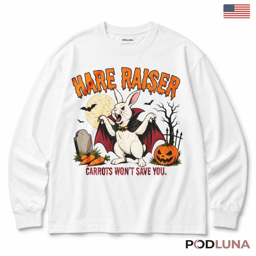 Halloween Vampire Rabbit Long Sleeve Hare Raiser Carrots Halloween Vampire Rabbit Long Sleeve Hare Raiser Carrots